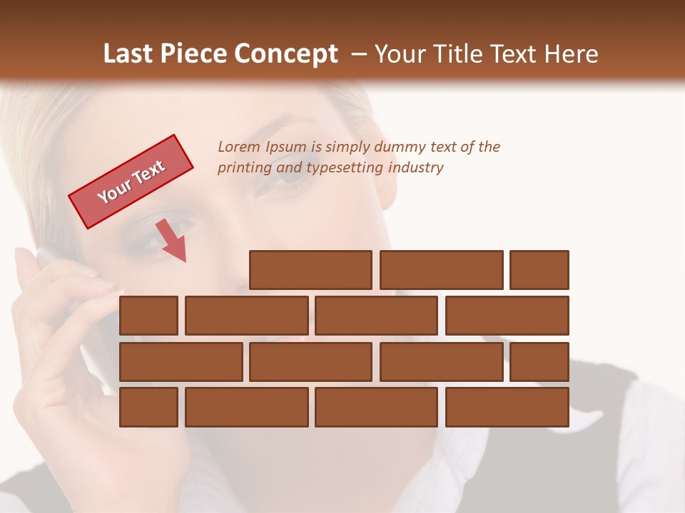 Businesswoman Talking Lifestyle PowerPoint Template