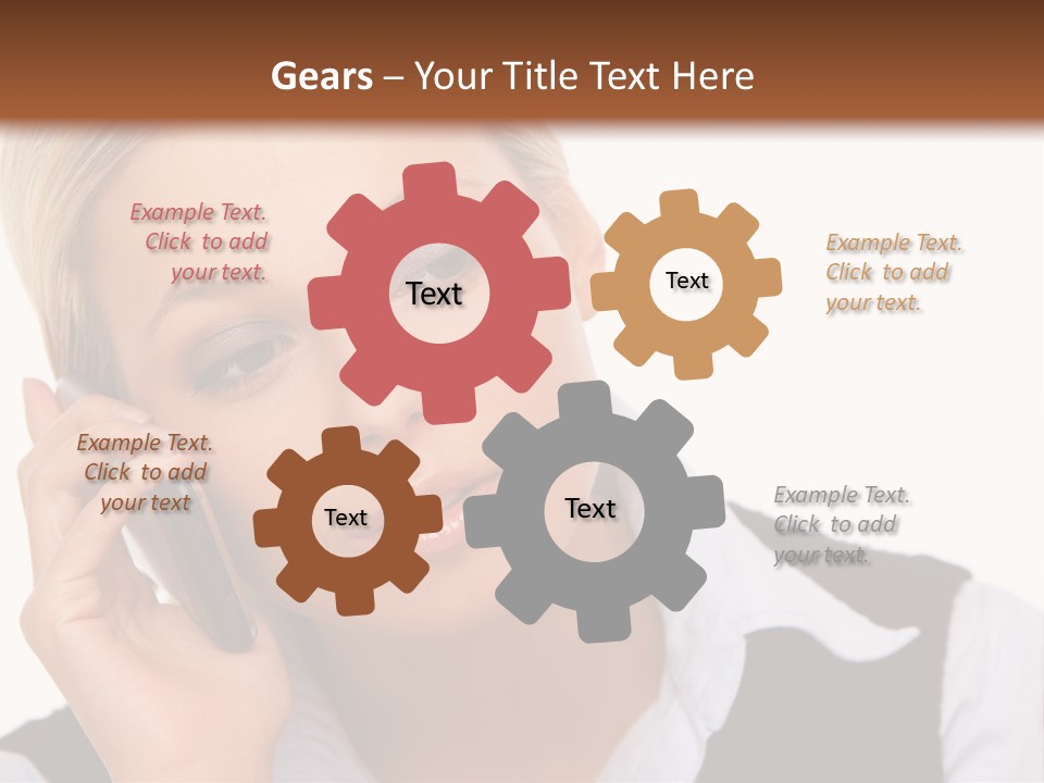 Businesswoman Talking Lifestyle PowerPoint Template