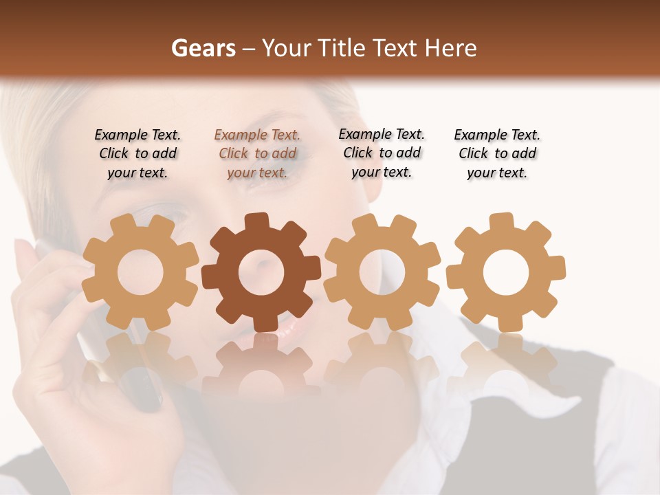 Businesswoman Talking Lifestyle PowerPoint Template