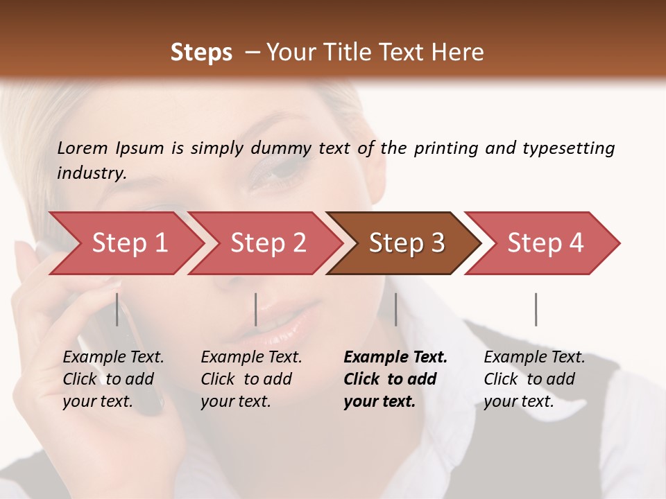 Businesswoman Talking Lifestyle PowerPoint Template