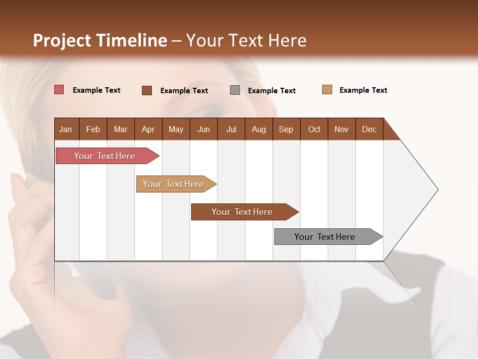 Businesswoman Talking Lifestyle PowerPoint Template