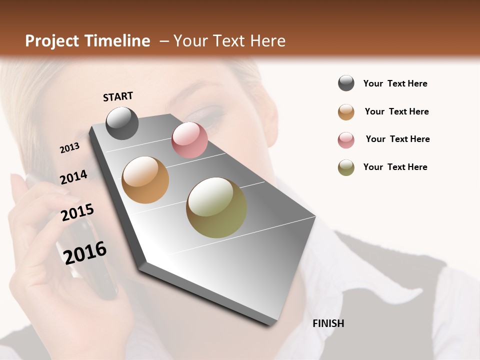 Businesswoman Talking Lifestyle PowerPoint Template