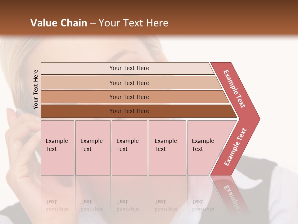 Businesswoman Talking Lifestyle PowerPoint Template