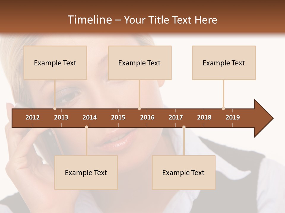 Businesswoman Talking Lifestyle PowerPoint Template