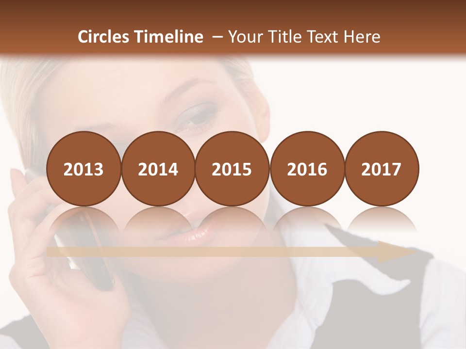 Businesswoman Talking Lifestyle PowerPoint Template