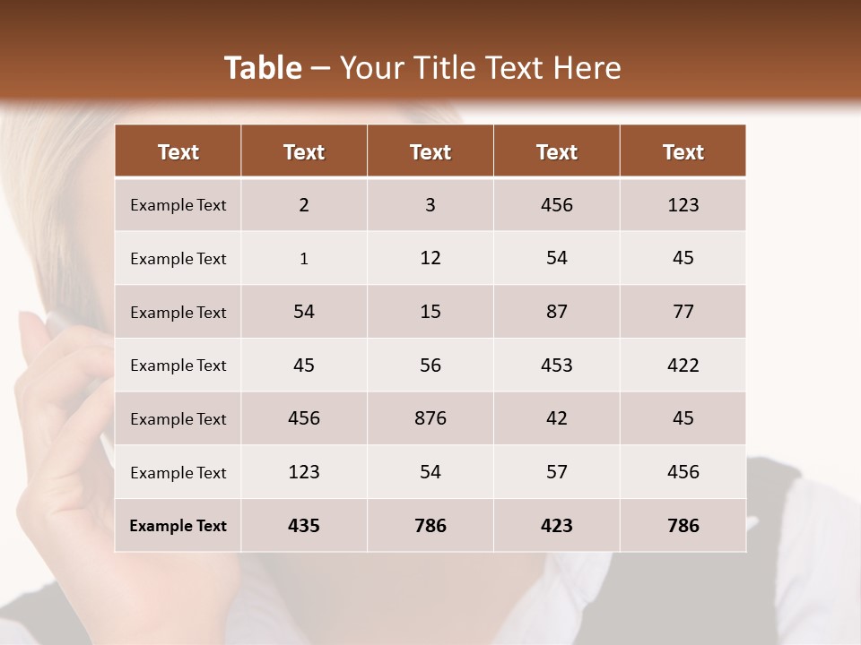 Businesswoman Talking Lifestyle PowerPoint Template