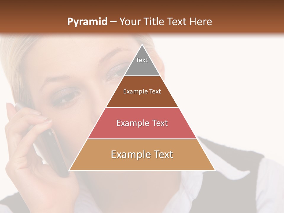 Businesswoman Talking Lifestyle PowerPoint Template