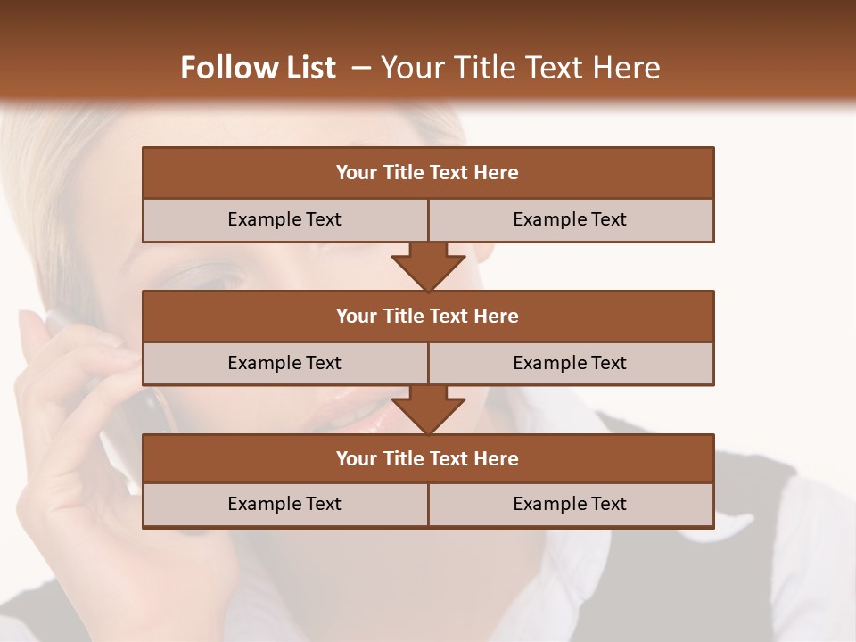 Businesswoman Talking Lifestyle PowerPoint Template