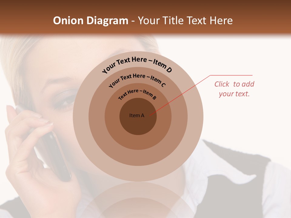 Businesswoman Talking Lifestyle PowerPoint Template