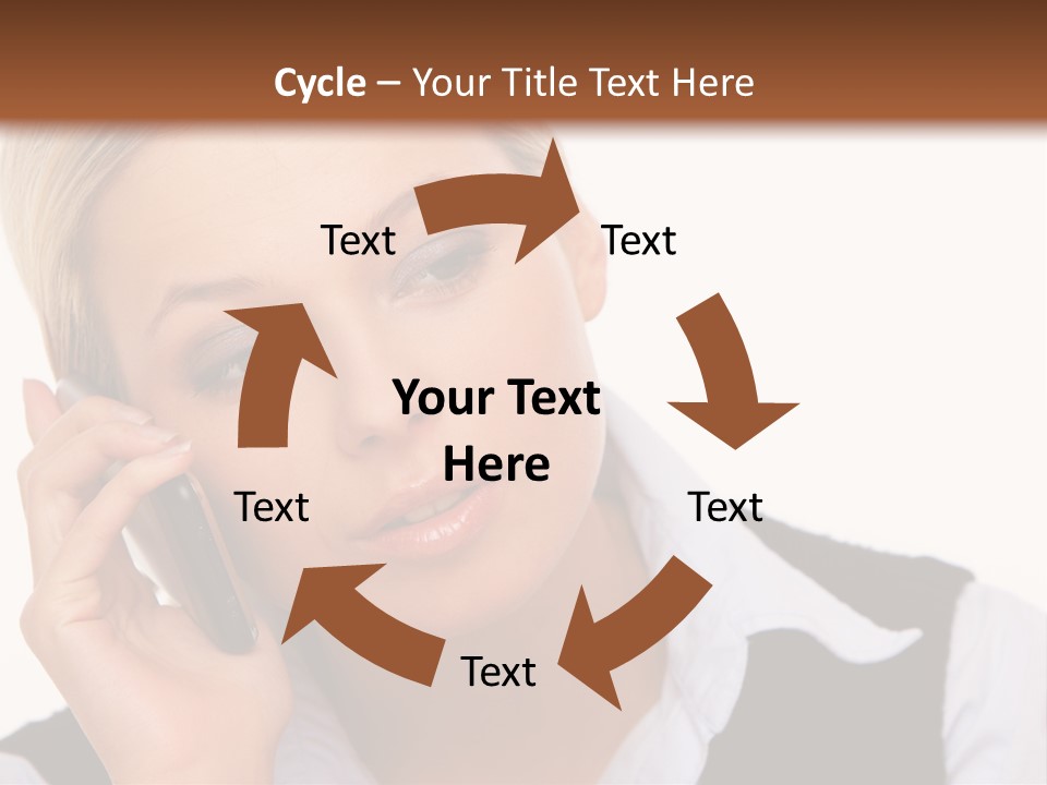 Businesswoman Talking Lifestyle PowerPoint Template