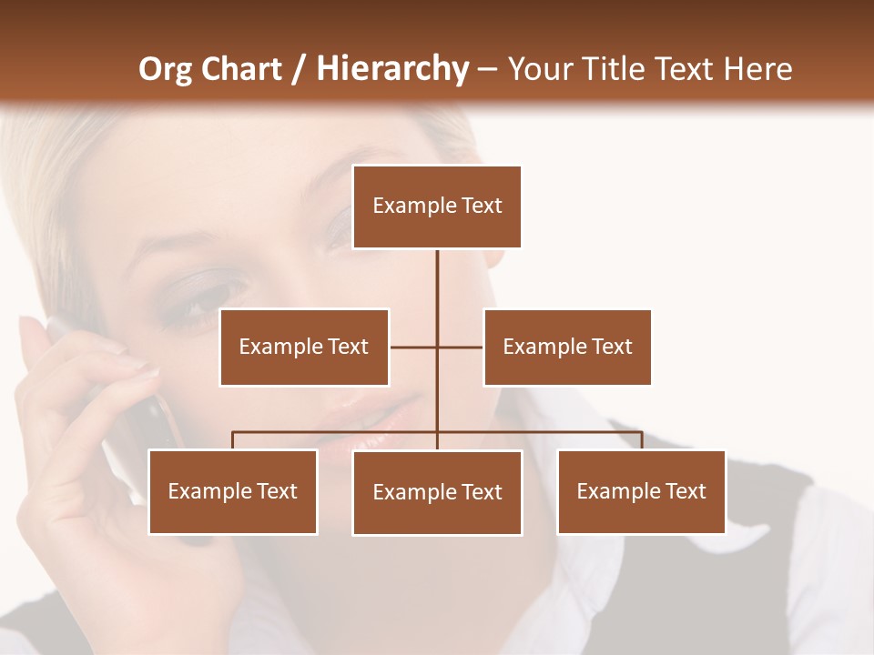 Businesswoman Talking Lifestyle PowerPoint Template