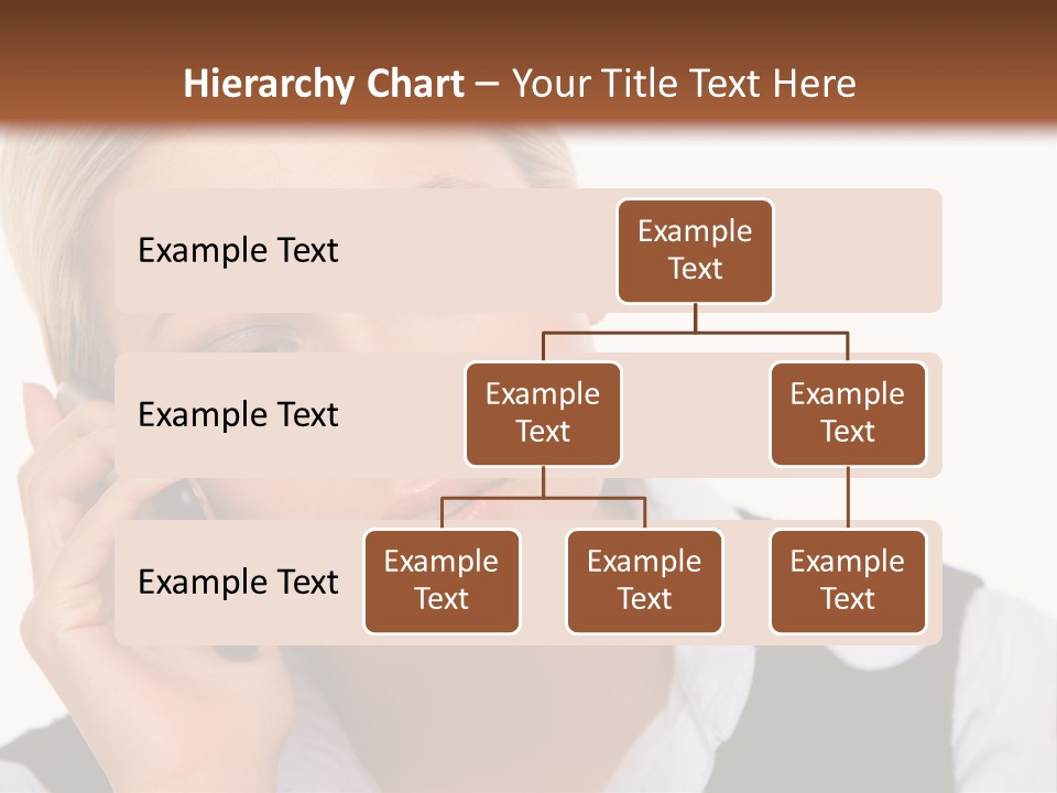 Businesswoman Talking Lifestyle PowerPoint Template