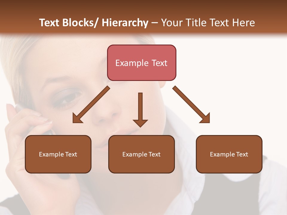 Businesswoman Talking Lifestyle PowerPoint Template