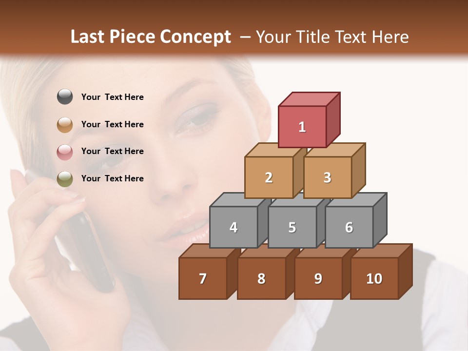 Businesswoman Talking Lifestyle PowerPoint Template