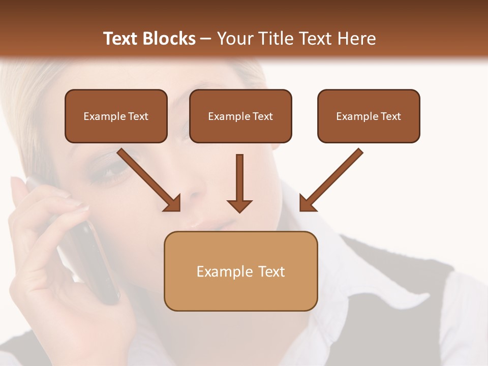 Businesswoman Talking Lifestyle PowerPoint Template