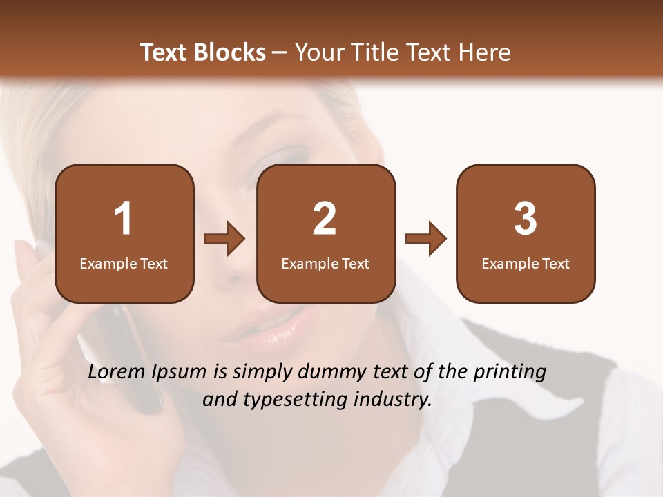 Businesswoman Talking Lifestyle PowerPoint Template