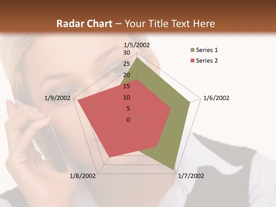 Businesswoman Talking Lifestyle PowerPoint Template