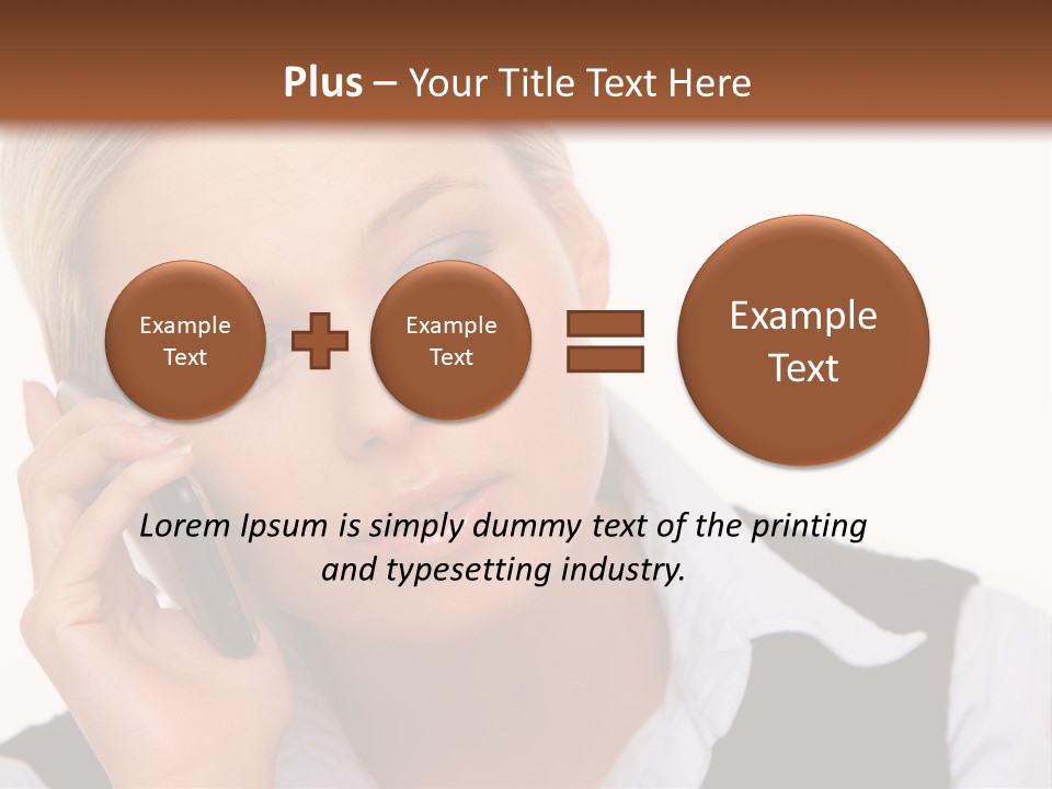 Businesswoman Talking Lifestyle PowerPoint Template