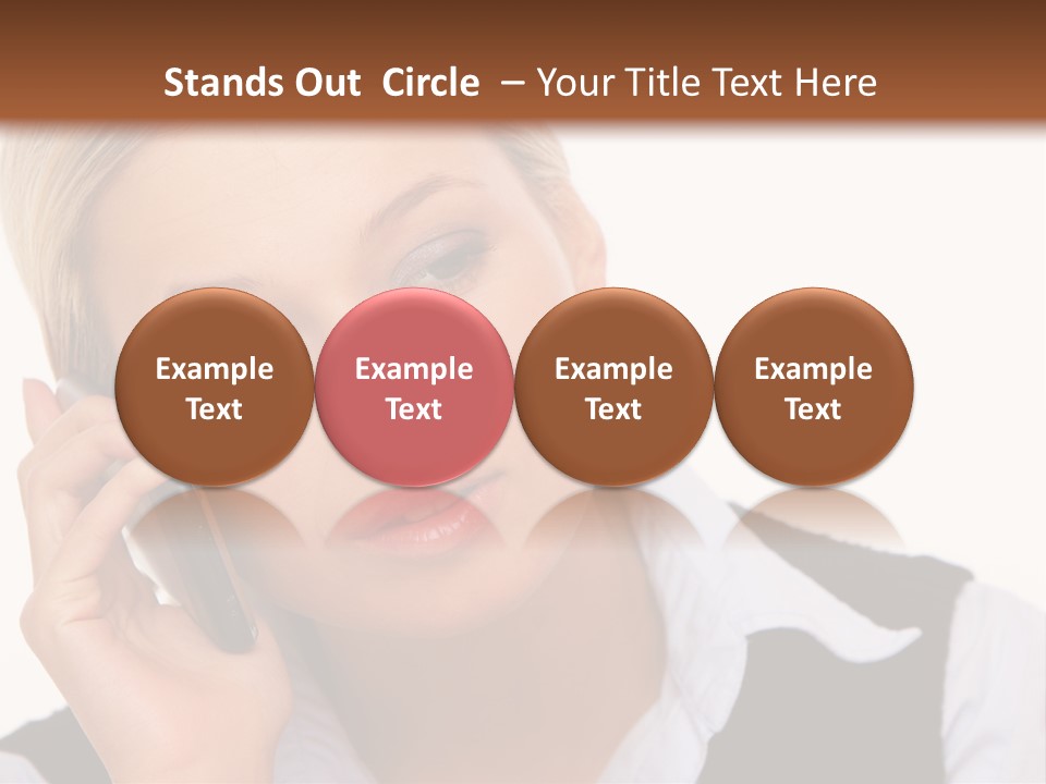 Businesswoman Talking Lifestyle PowerPoint Template