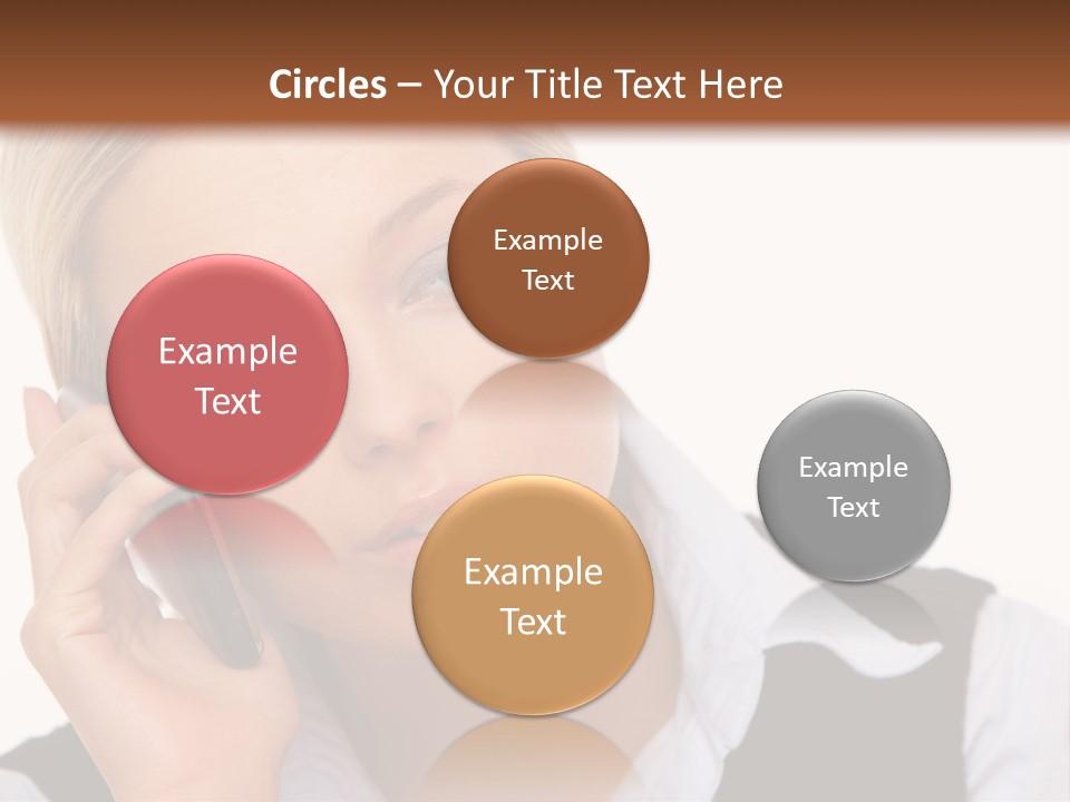 Businesswoman Talking Lifestyle PowerPoint Template