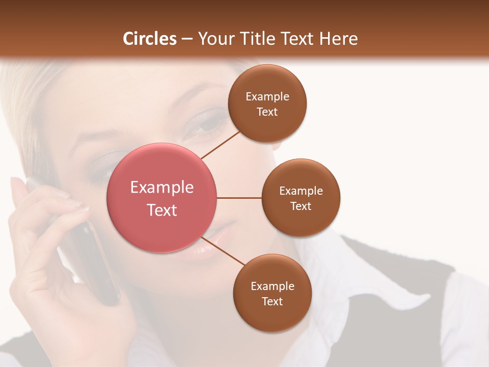 Businesswoman Talking Lifestyle PowerPoint Template