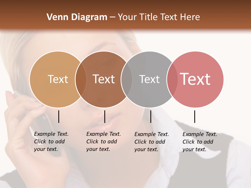 Businesswoman Talking Lifestyle PowerPoint Template