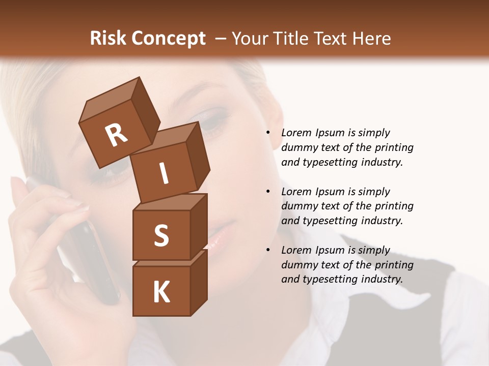 Businesswoman Talking Lifestyle PowerPoint Template