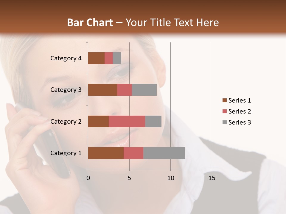 Businesswoman Talking Lifestyle PowerPoint Template