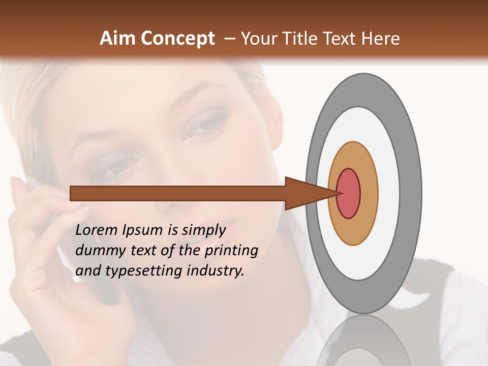 Businesswoman Talking Lifestyle PowerPoint Template