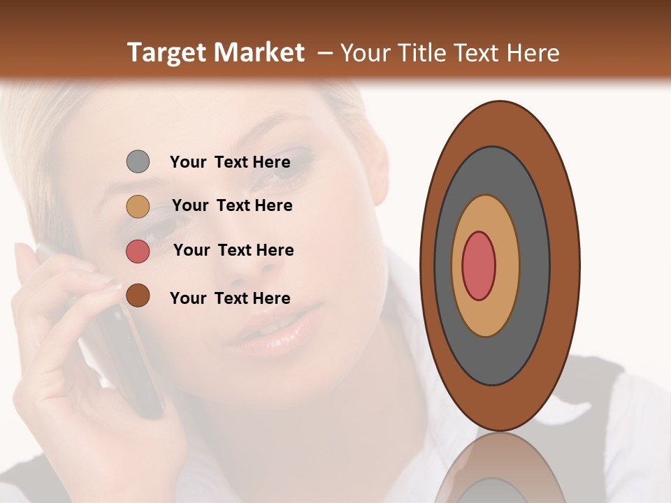 Businesswoman Talking Lifestyle PowerPoint Template