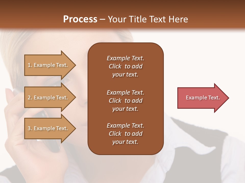 Businesswoman Talking Lifestyle PowerPoint Template