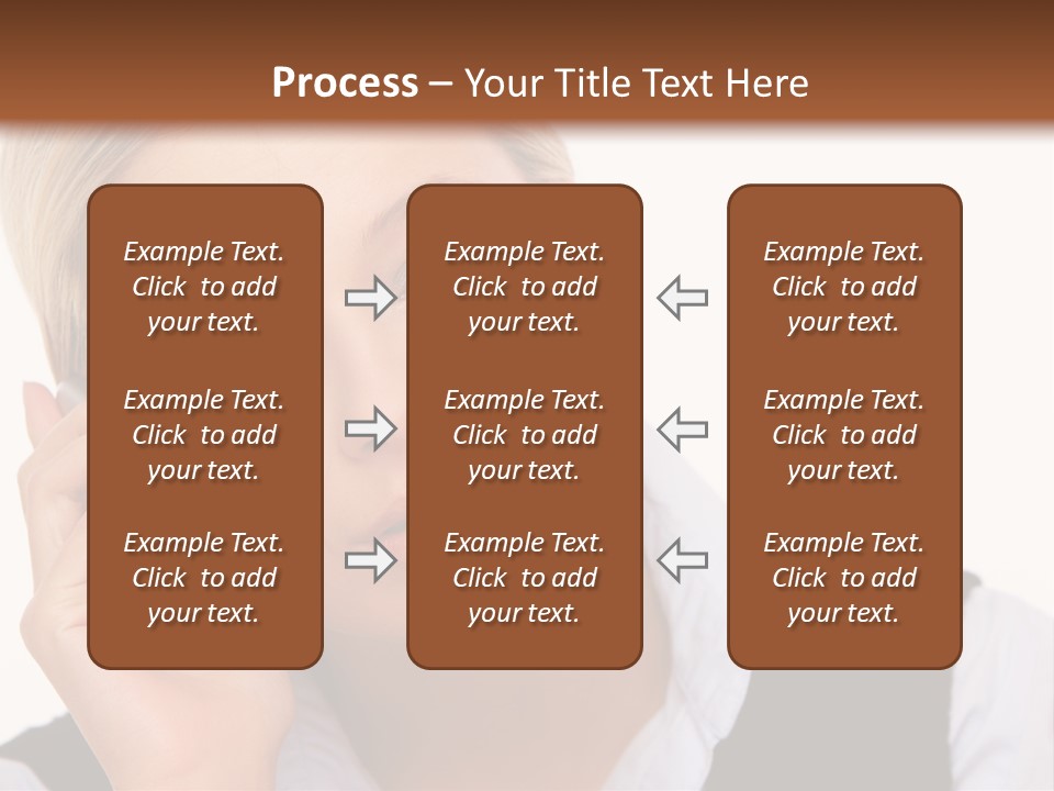 Businesswoman Talking Lifestyle PowerPoint Template