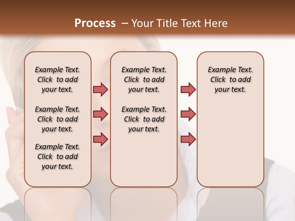 Businesswoman Talking Lifestyle PowerPoint Template