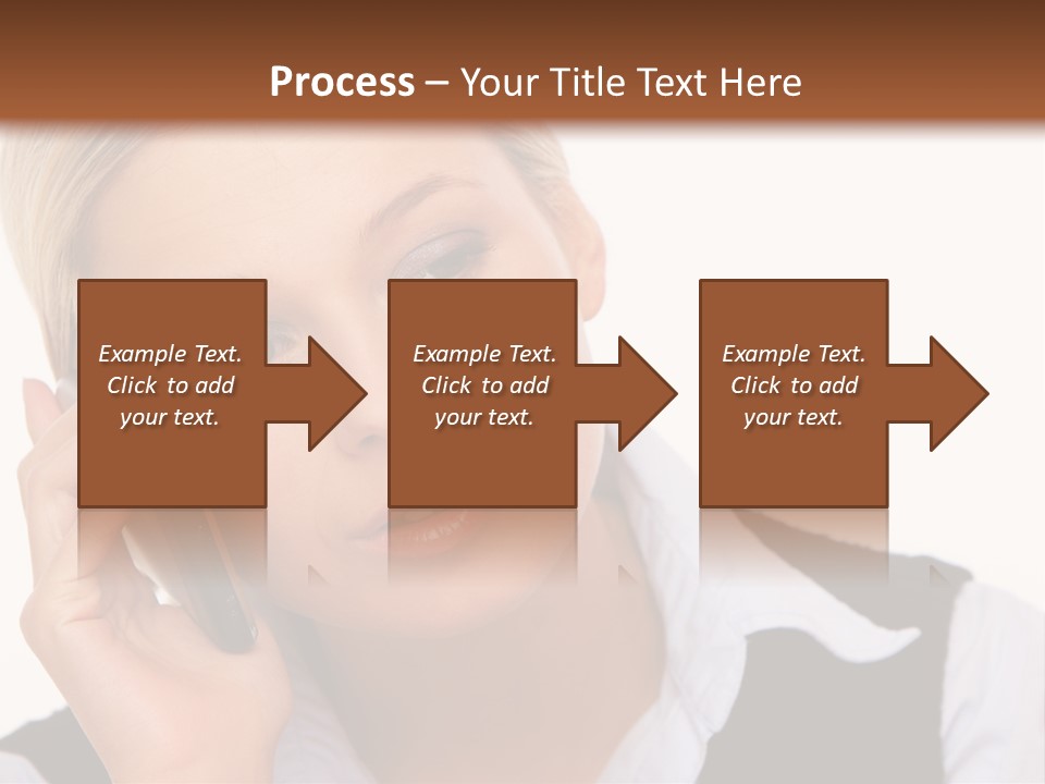Businesswoman Talking Lifestyle PowerPoint Template