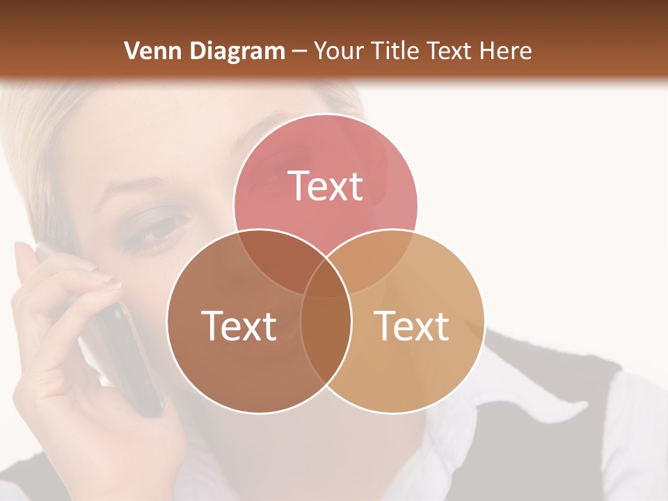 Businesswoman Talking Lifestyle PowerPoint Template