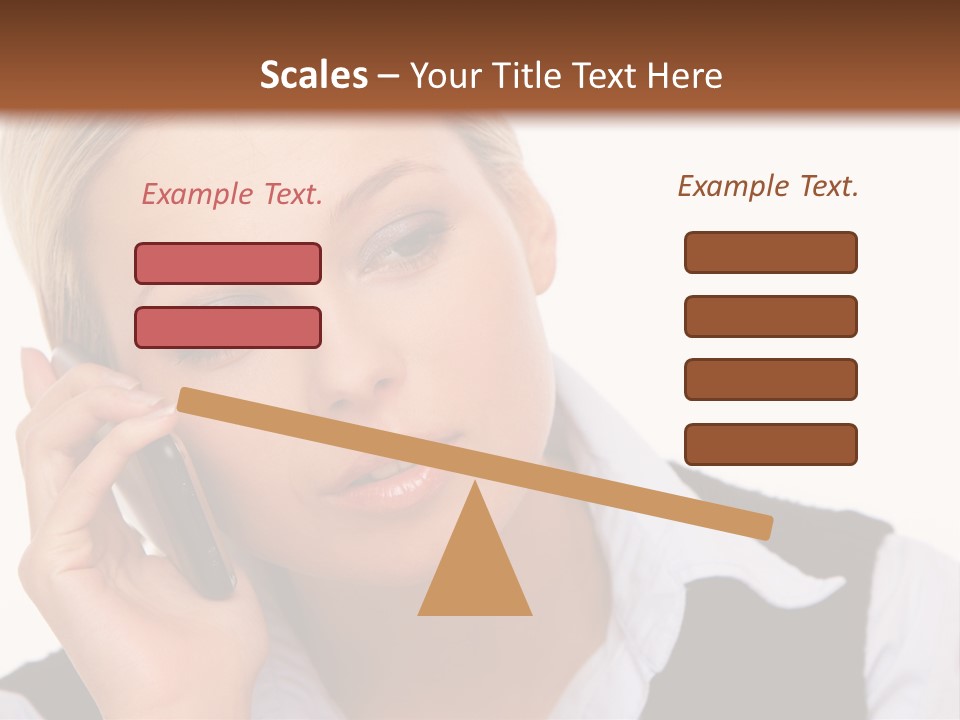 Businesswoman Talking Lifestyle PowerPoint Template