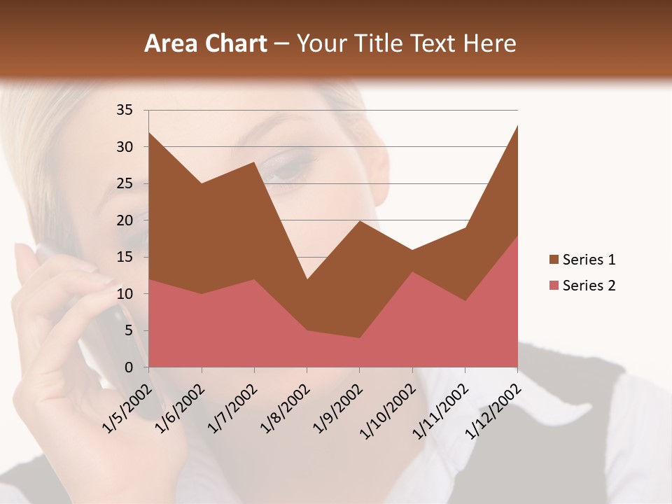 Businesswoman Talking Lifestyle PowerPoint Template