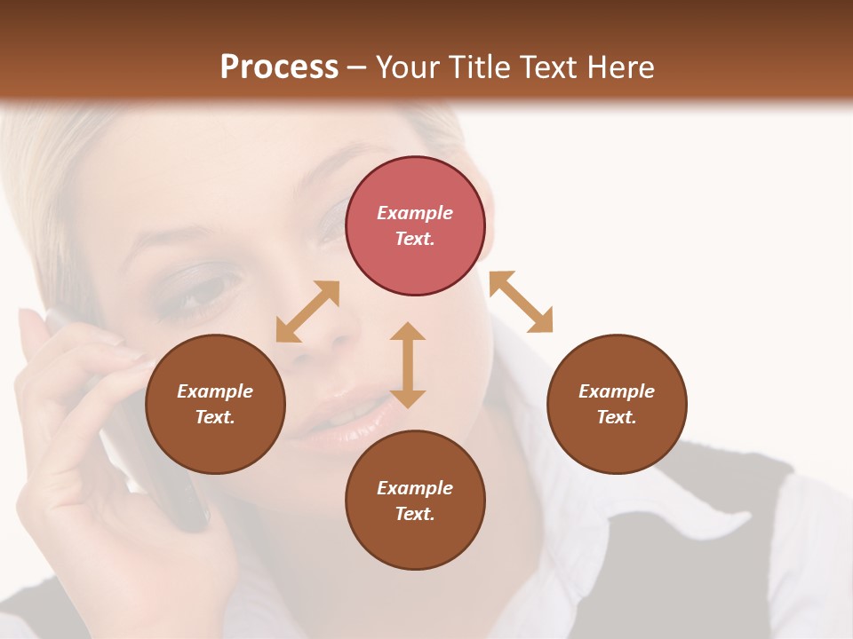 Businesswoman Talking Lifestyle PowerPoint Template