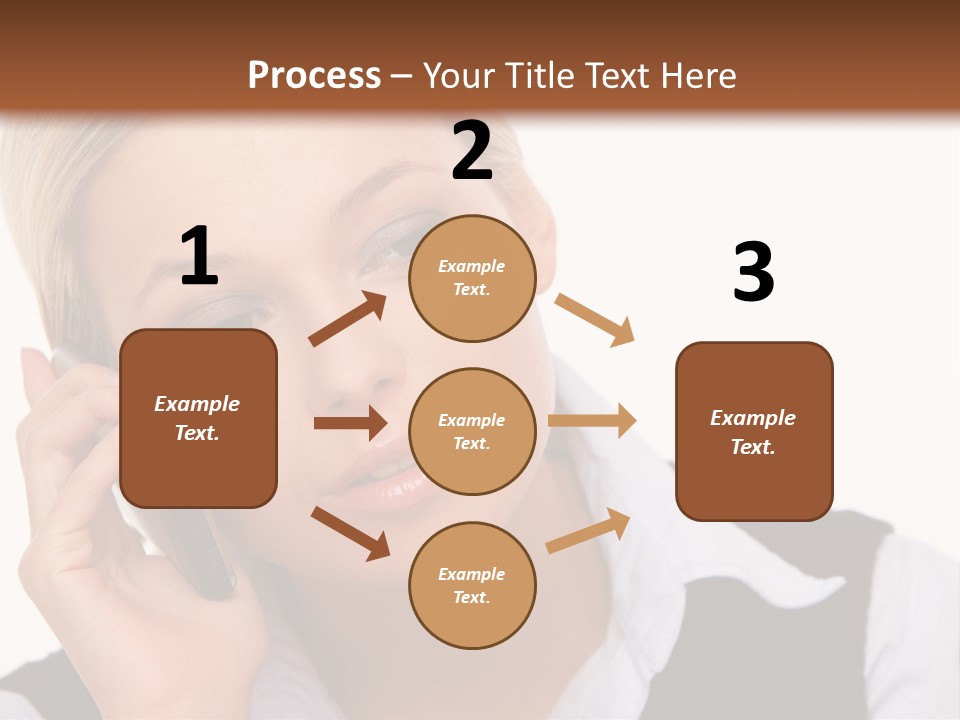 Businesswoman Talking Lifestyle PowerPoint Template