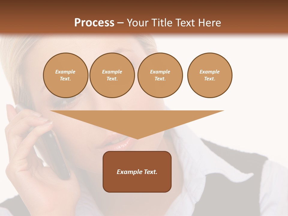 Businesswoman Talking Lifestyle PowerPoint Template