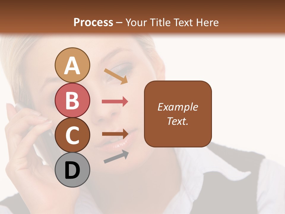 Businesswoman Talking Lifestyle PowerPoint Template