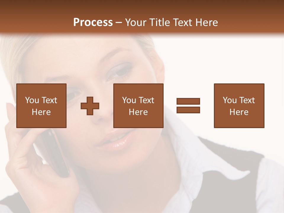 Businesswoman Talking Lifestyle PowerPoint Template