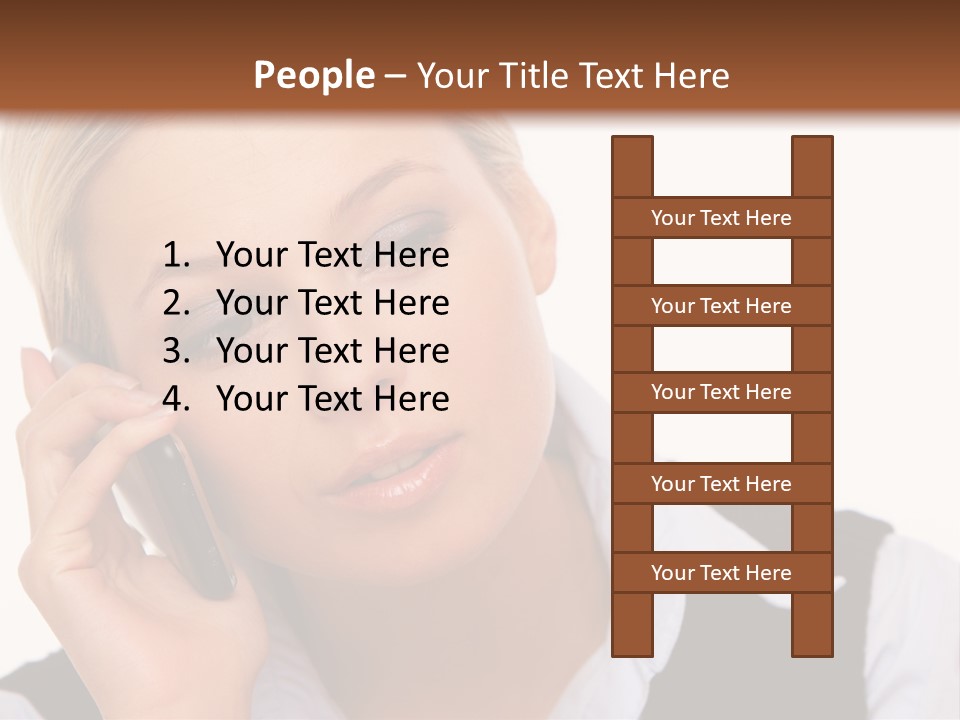 Businesswoman Talking Lifestyle PowerPoint Template