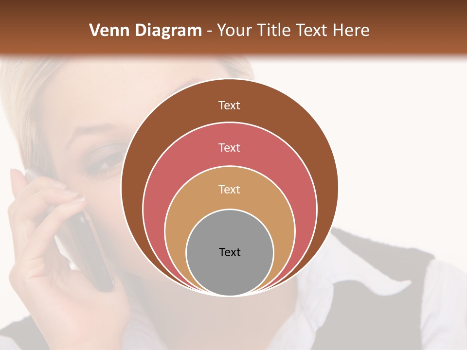 Businesswoman Talking Lifestyle PowerPoint Template