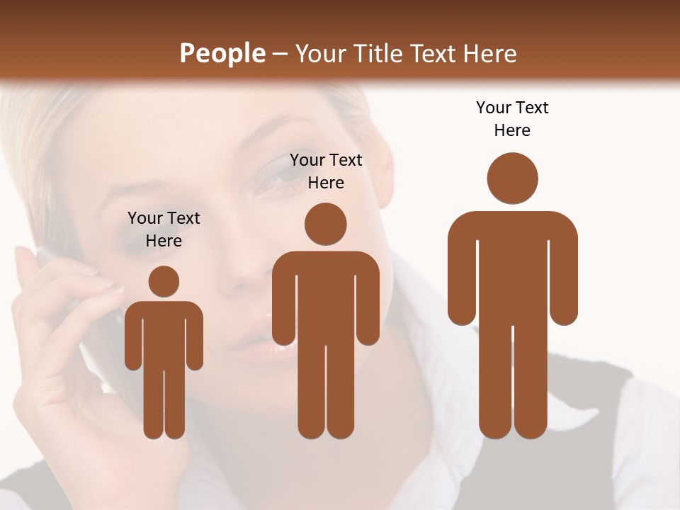 Businesswoman Talking Lifestyle PowerPoint Template