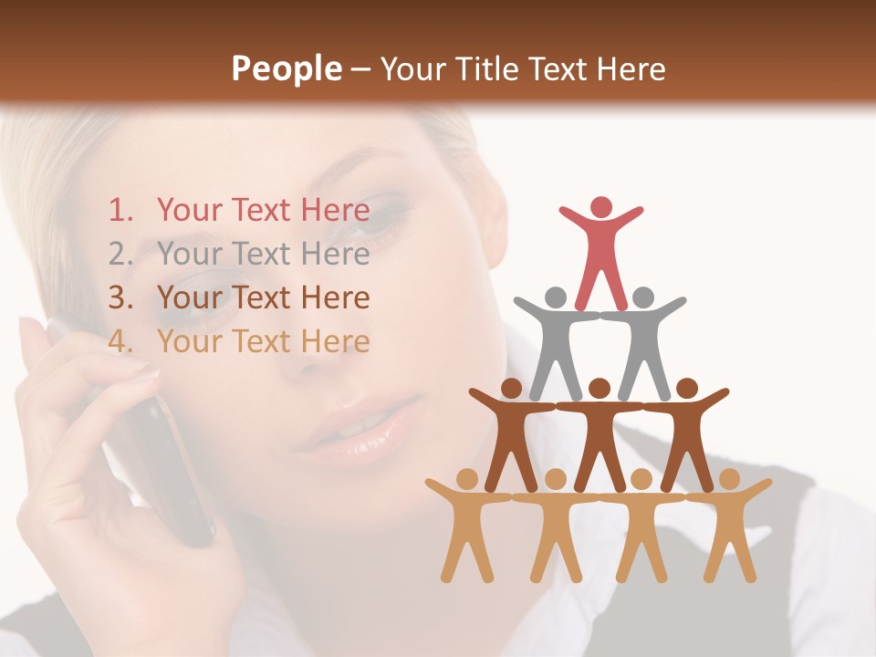 Businesswoman Talking Lifestyle PowerPoint Template
