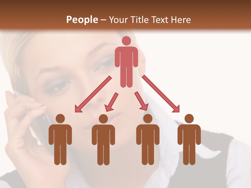 Businesswoman Talking Lifestyle PowerPoint Template