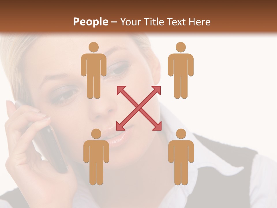 Businesswoman Talking Lifestyle PowerPoint Template