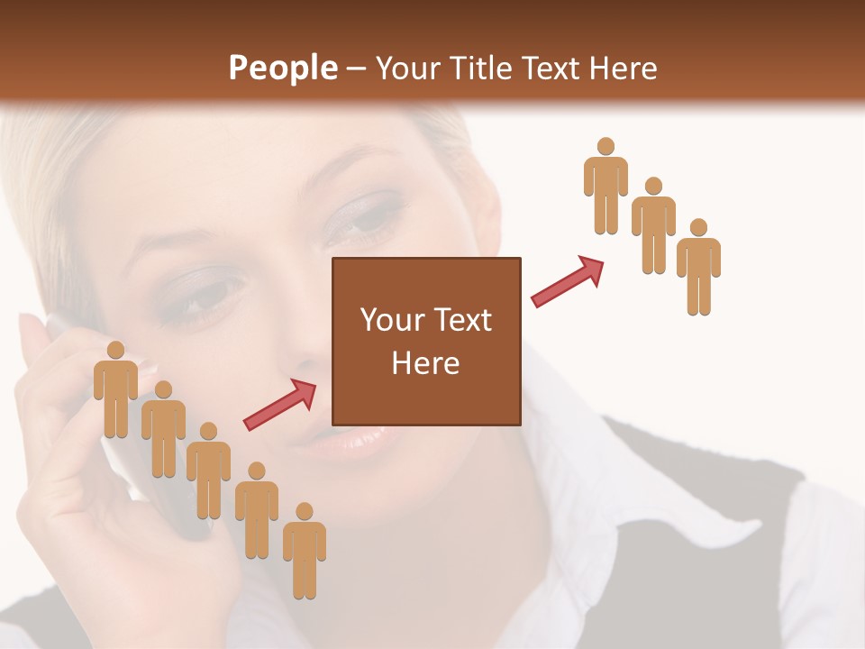 Businesswoman Talking Lifestyle PowerPoint Template