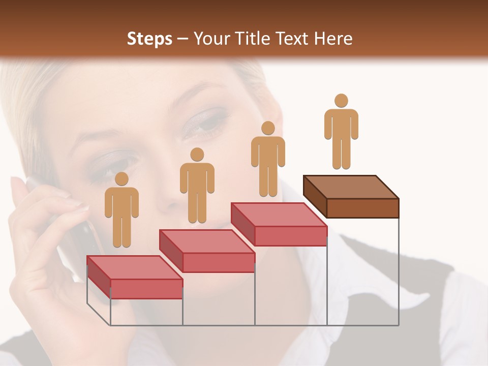 Businesswoman Talking Lifestyle PowerPoint Template
